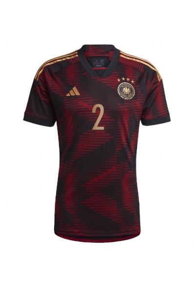 Fotbalové Dres Německo Antonio Rudiger #2 Venkovní Oblečení MS 2022 Krátký Rukáv